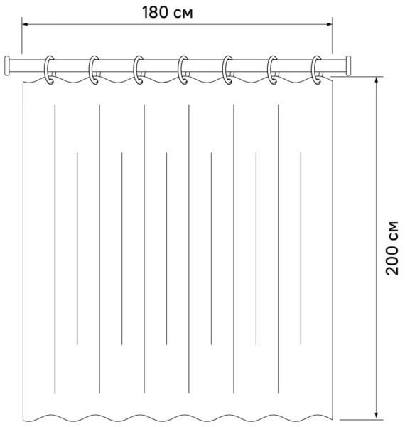 Штора для ванной комнаты IDDIS Basic B51P218i11, серый
